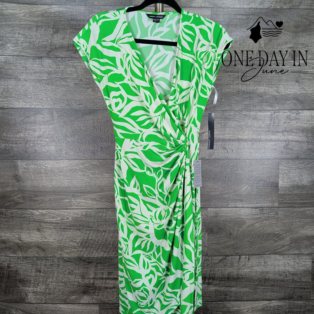Maggy London Short Sleeve Wrap Dress Size 2